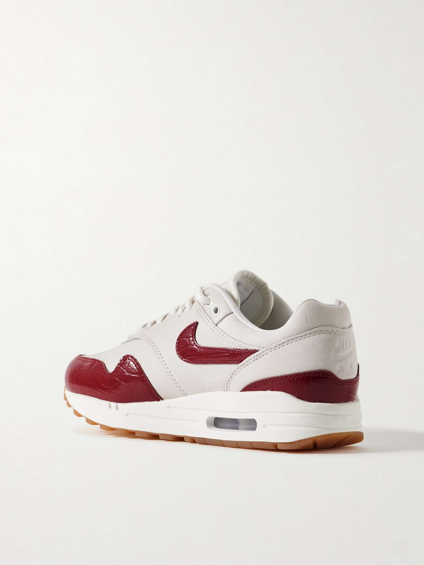 Air Max 1 ’87 LX NBHD croc-effect leather-trimmed suede sneakers - 3