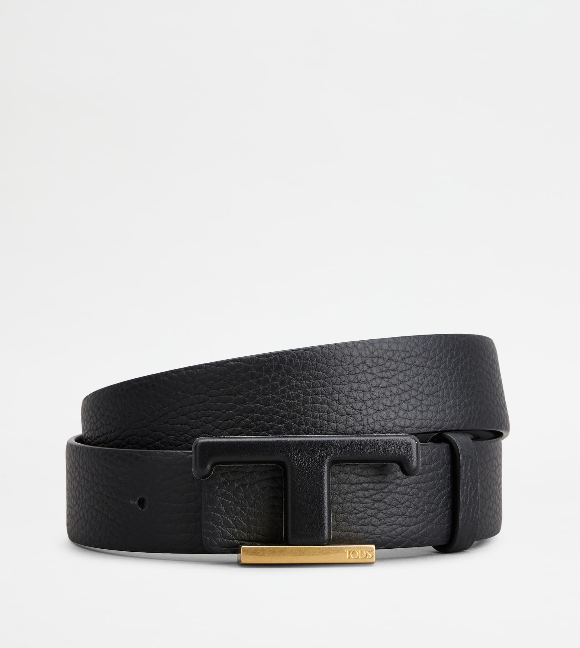 REVERSIBLE BELT IN LEATHER - BLACK - 2