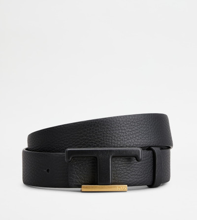 Tod's REVERSIBLE BELT IN LEATHER - BLACK outlook