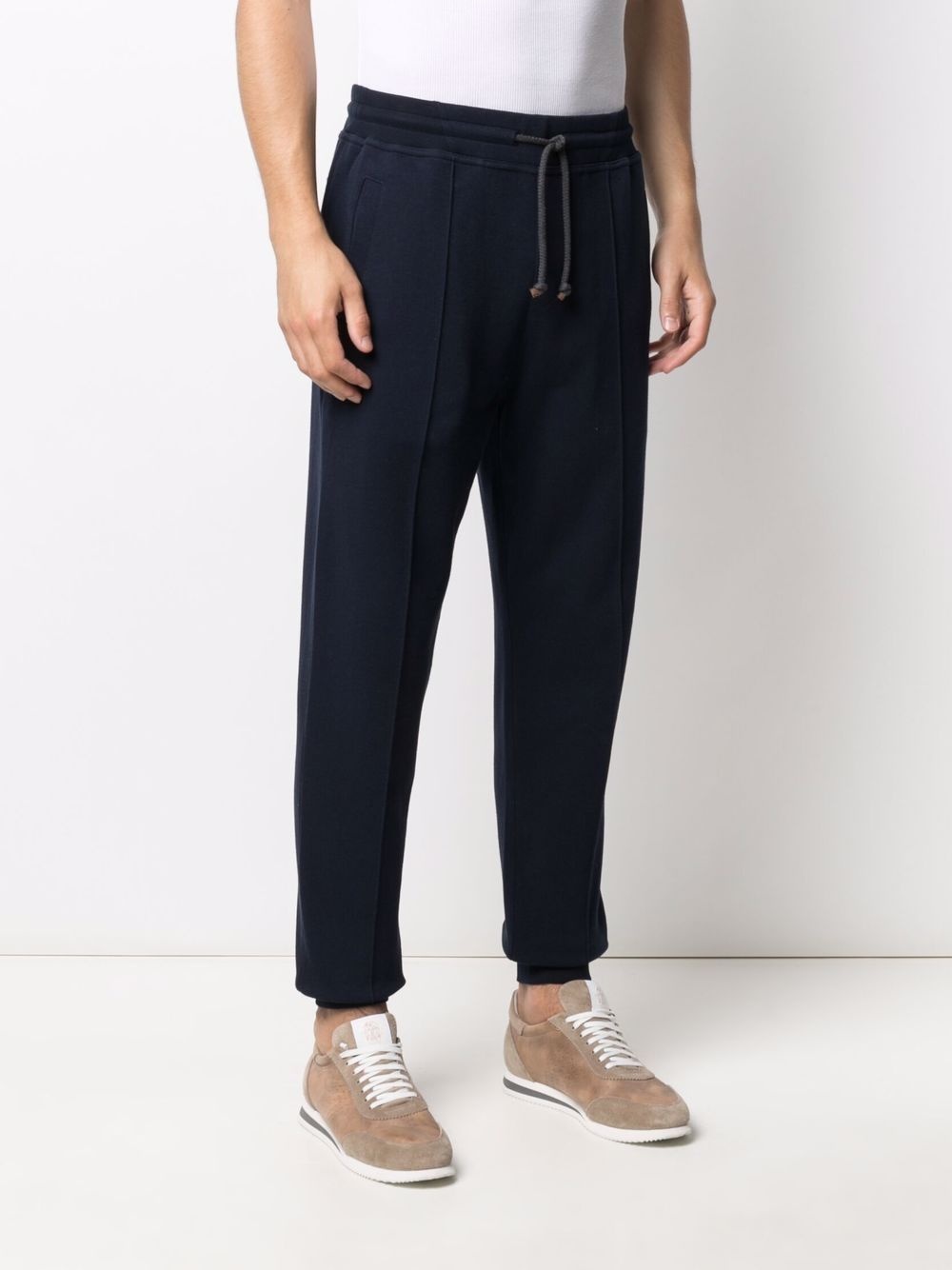 tapered-leg pintuck-detail track pants - 3