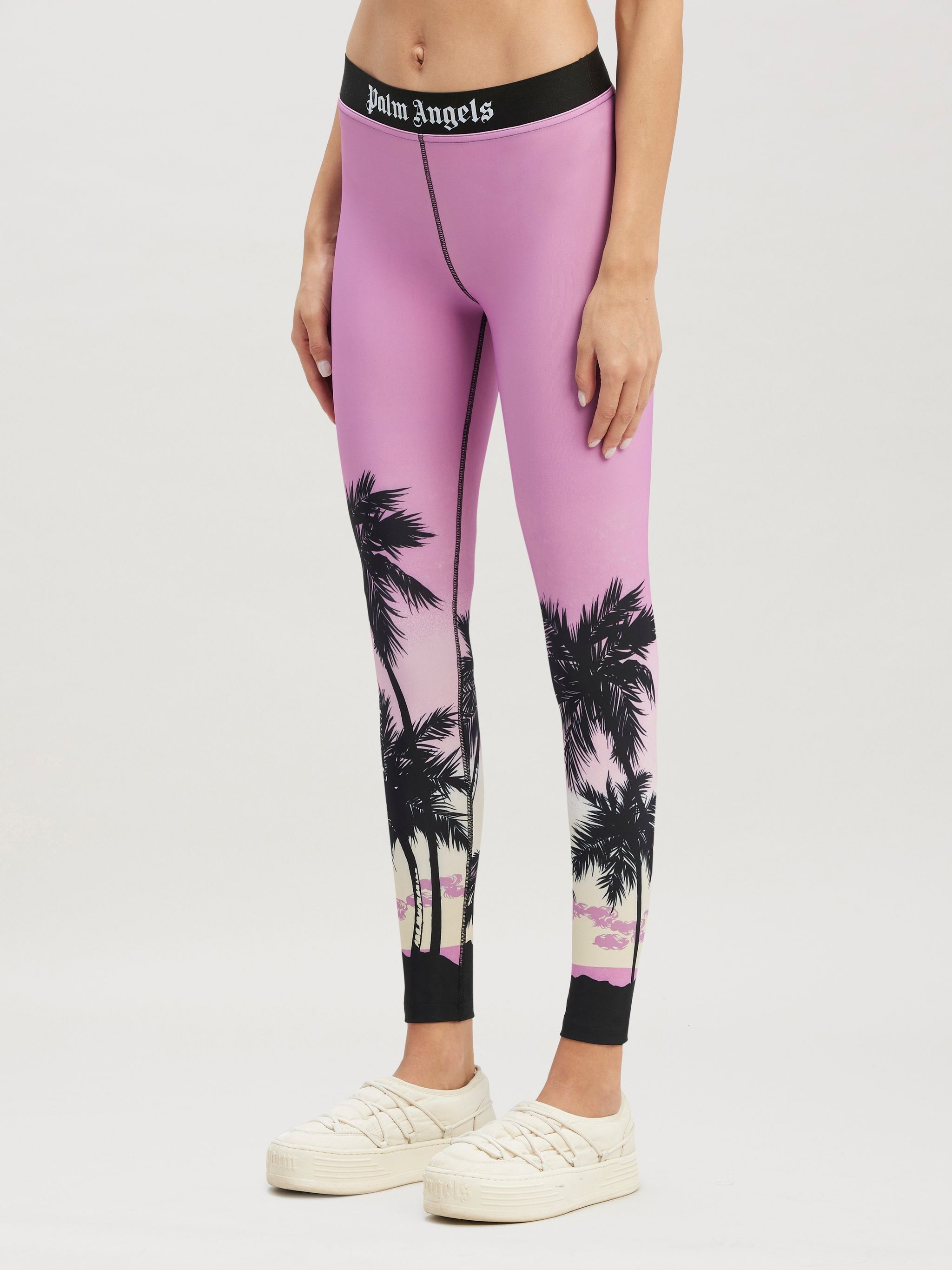 Pink Sunset Logo Sport Leggins - 4