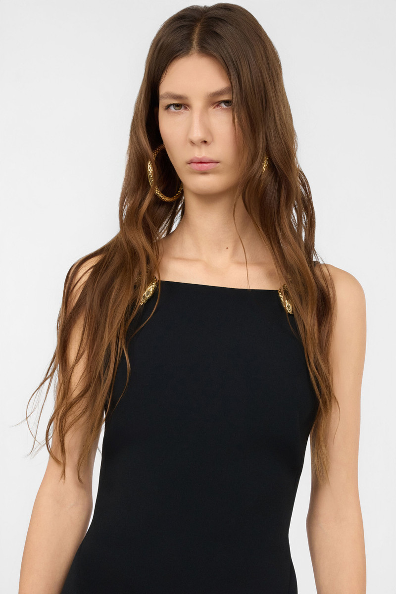 Black Sheath Dress with Snake Detailing 6