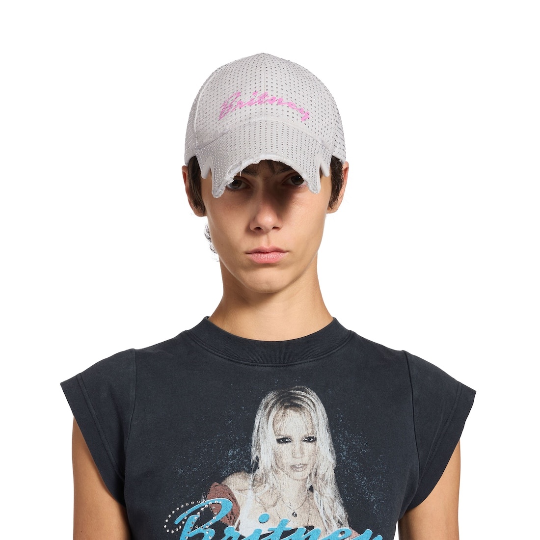 Balenciaga Music | Britney Spears Series Cap in Dirty White/pink - 5