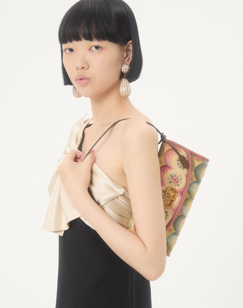 VALENTINO GARAVANI DEVAIN SMALL SHOULDER BAG IN JACQUARD APRES L'HIVER FABRIC 7