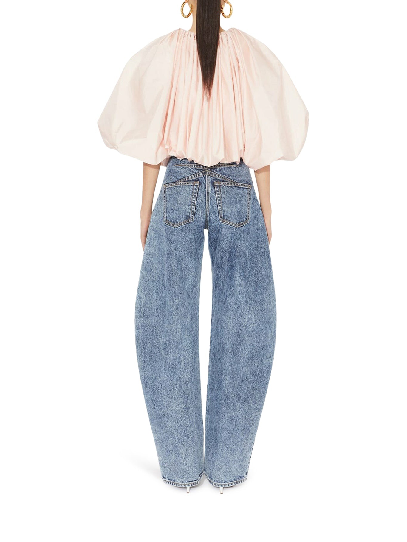 ROUNDED JEANS IN SNOW DENIM - 3