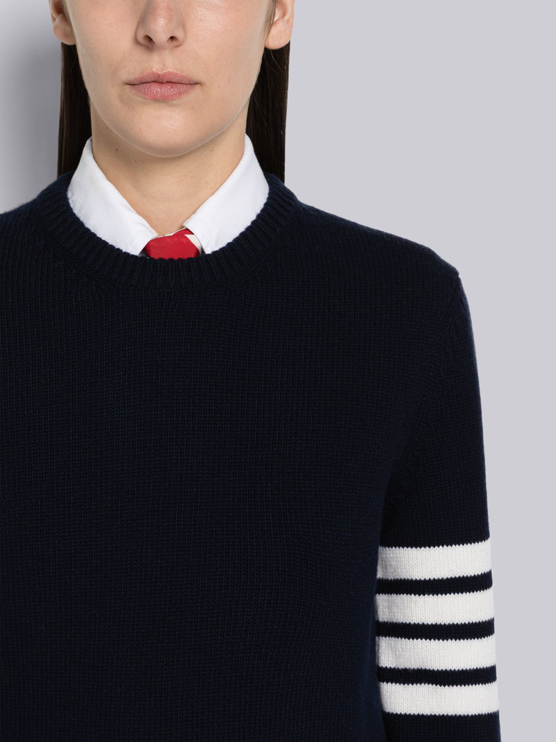 Merino Wool Lobster Intarsia 4-Bar Pullover 5