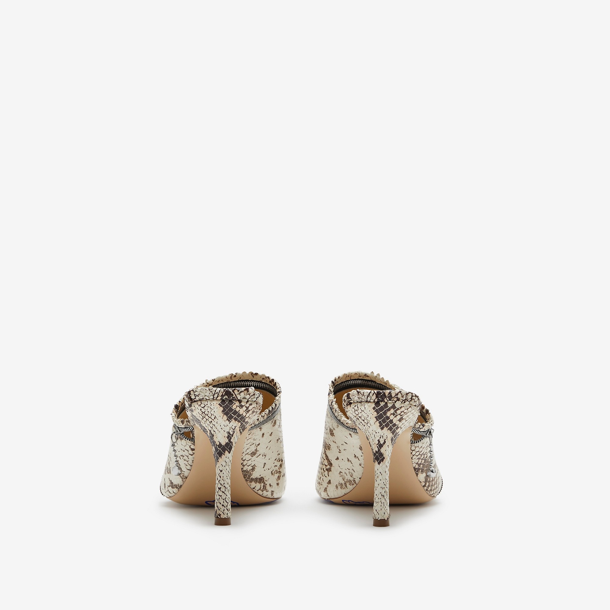 Leather Peep Sandals - 4