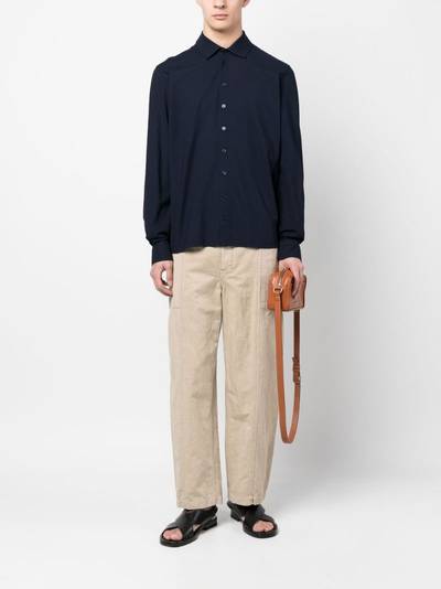 Herno spread-collar cotton shirt outlook