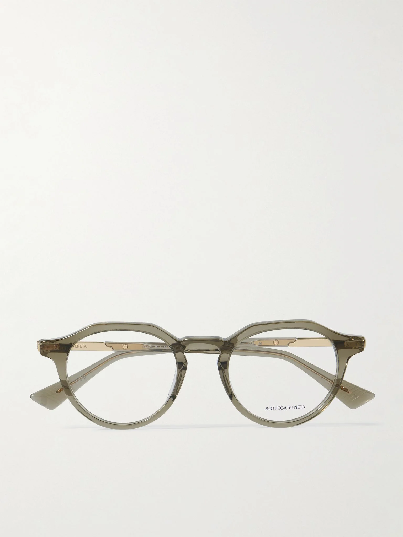 Forte Round-Frame Recycled-Acetate Optical Glasses Gray - 1