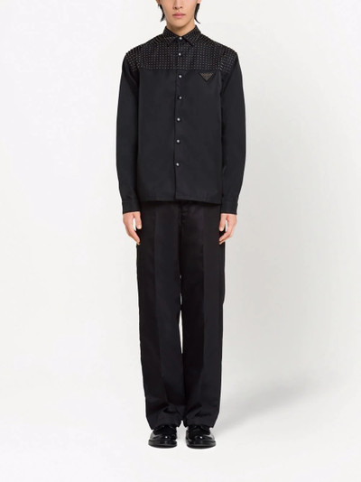 Prada Re-Nylon stud-embellished shirt outlook