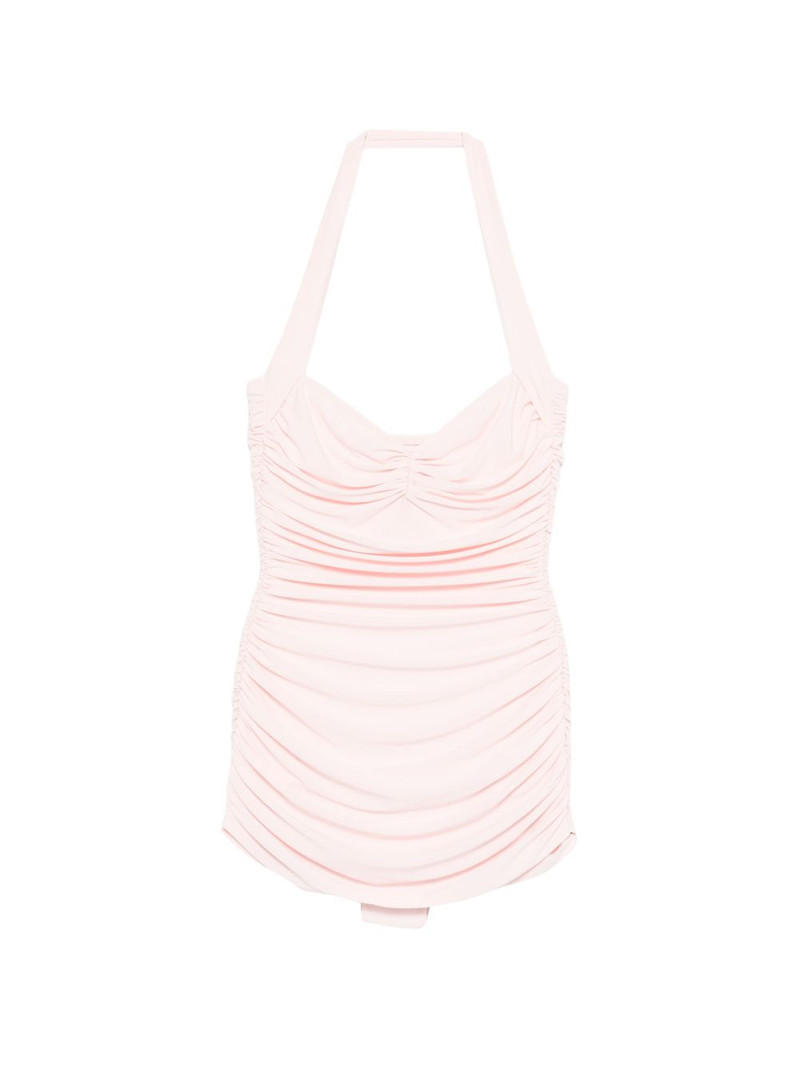 Bill Mio halterneck ruched swimsuit 1