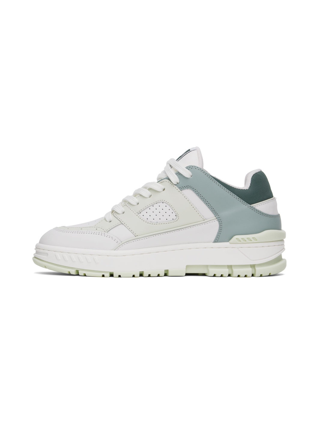 White & Green Area Lo Sneakers - 3