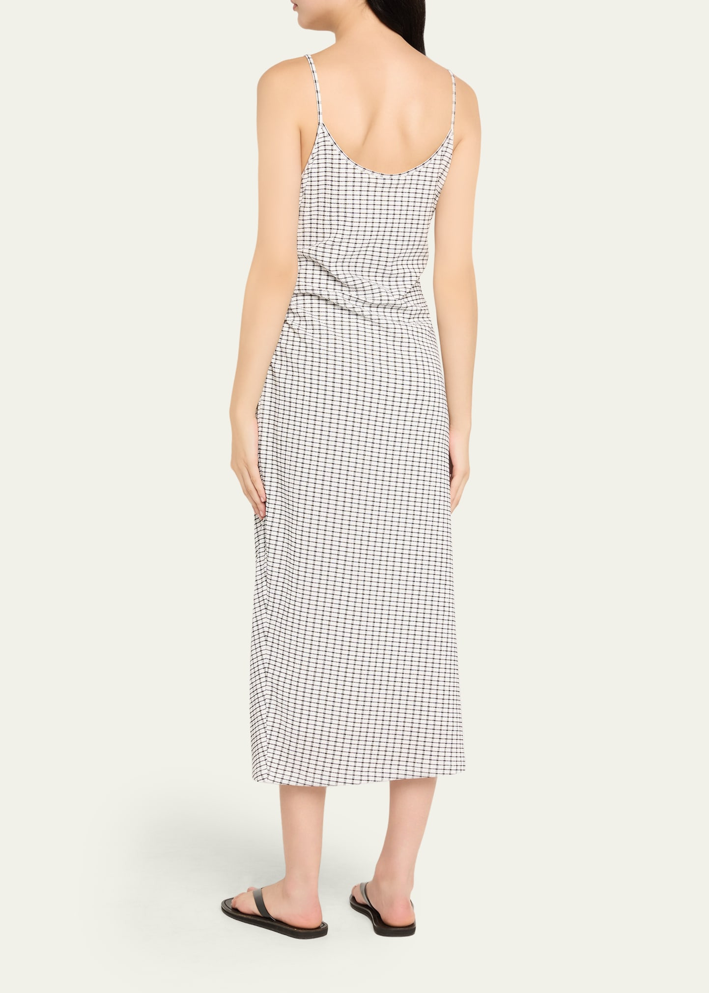 Check Side-Ruched Tank Dress - 3