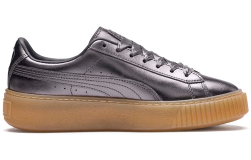 (WMNS) PUMA Basket Platform Luxe 'Silver' 366687-01 - 2