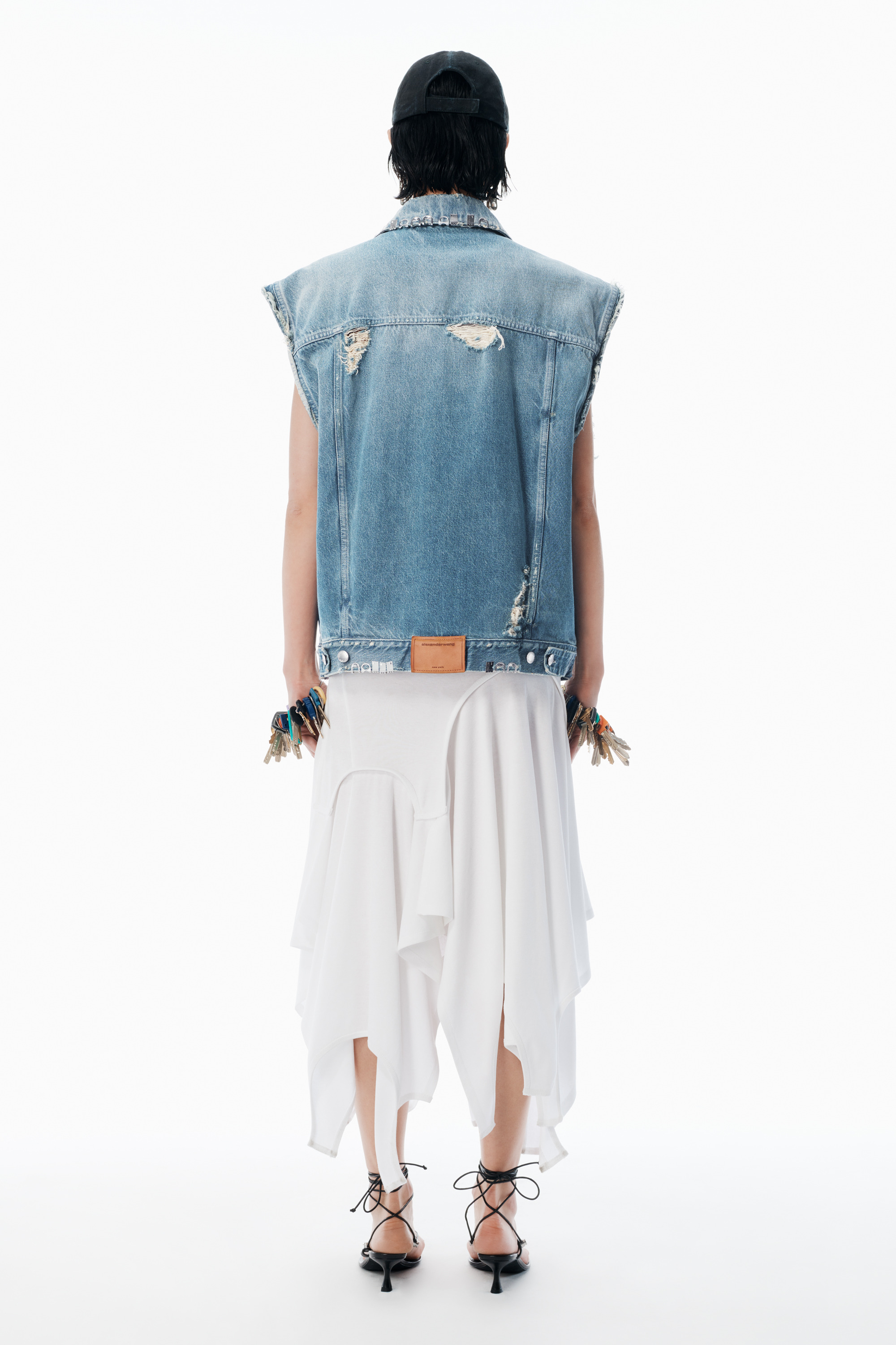 Regen Indigo Denim Vest with Hardware - 4