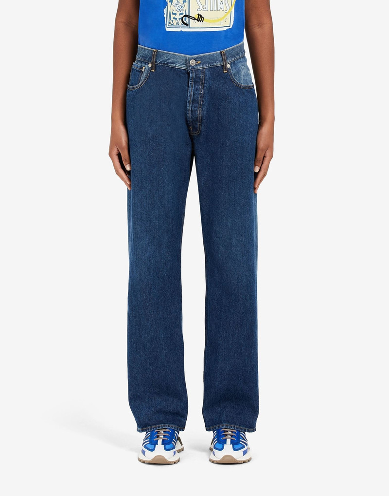 Denim slip technique' oversized jeans 5