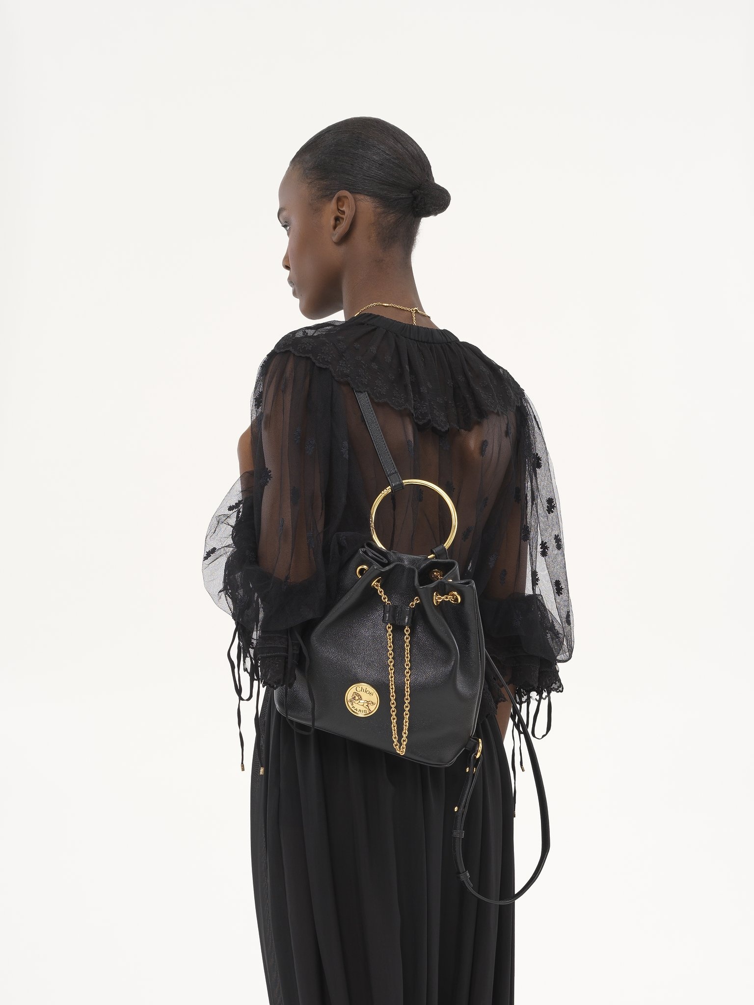 SMALL BRACELET BACKPACK IN GRAINED LEATHER - 2