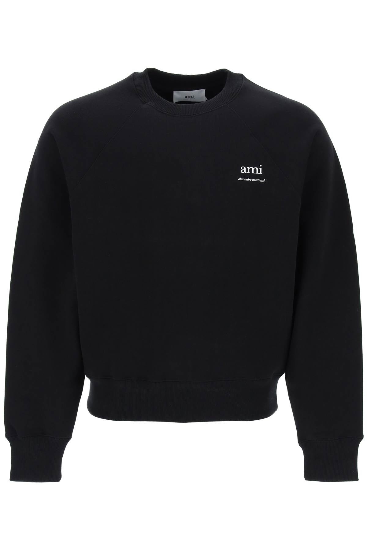 スウェット・トレーナー Ami Paris Felpa In Cotone Organico Con Logo 17960678_42188100_600.jpg