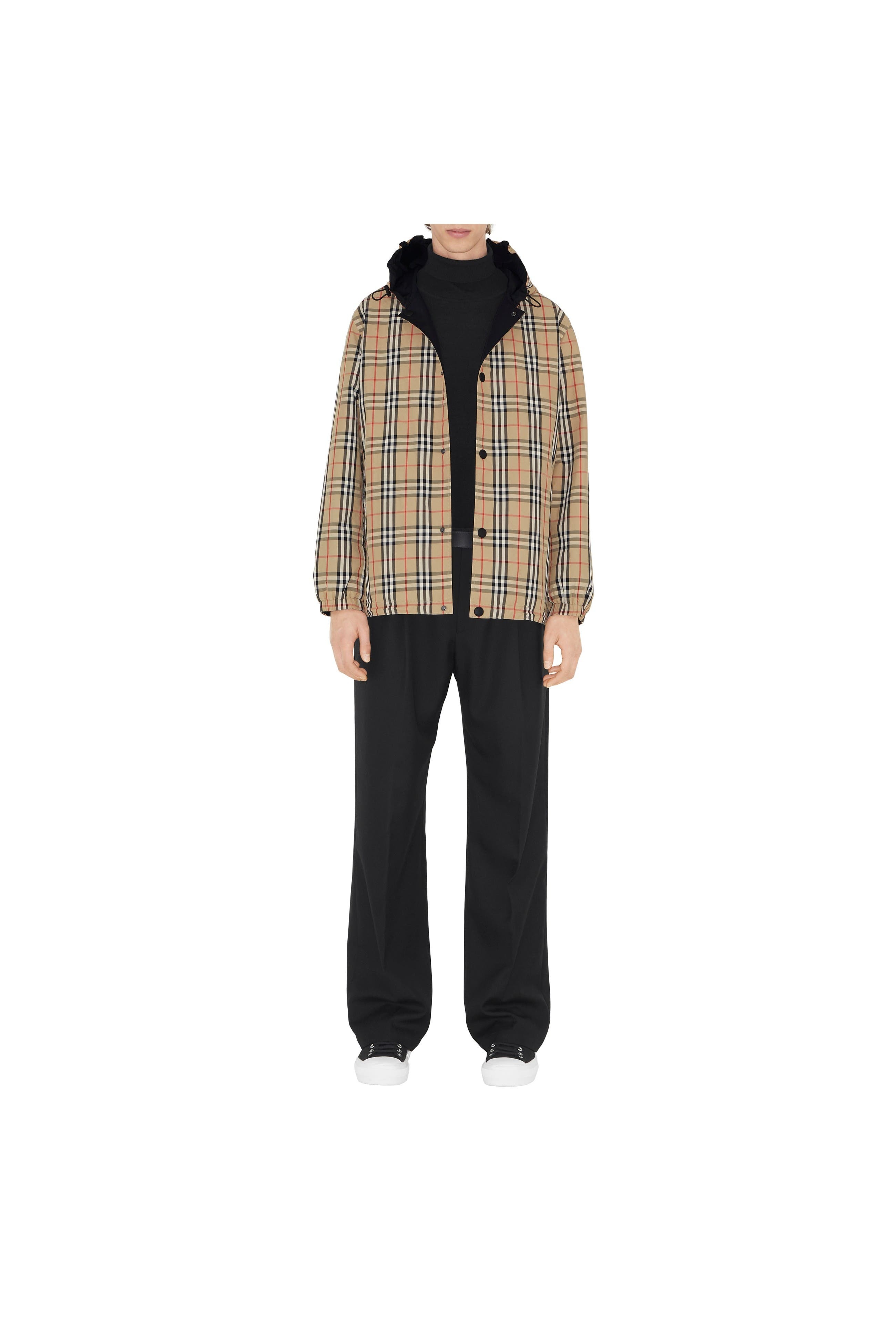 burberry Reversible Check Nylon Jacket in Archive Beige at Nordstrom - 2