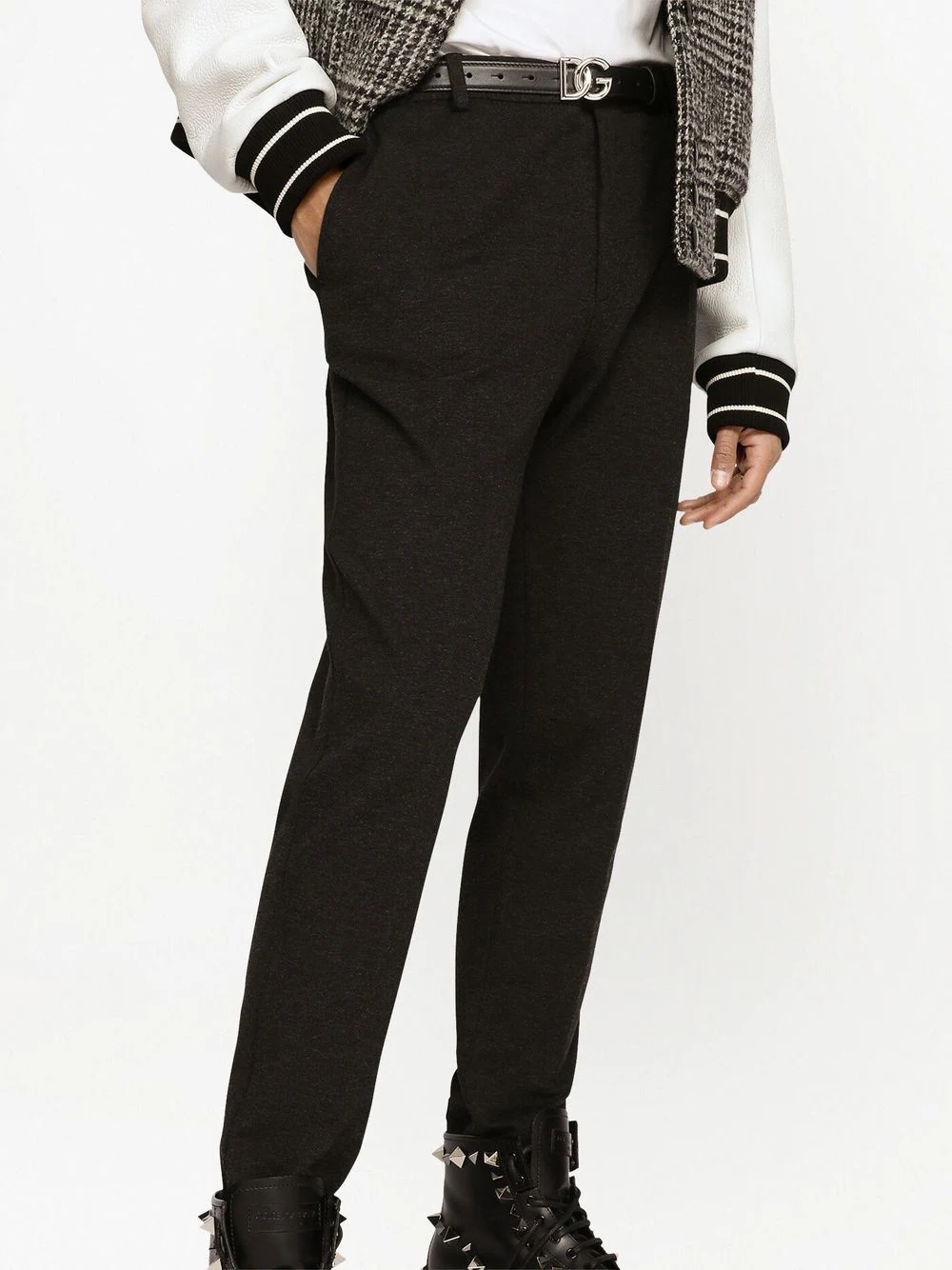 slim-cut stretch trousers - 5