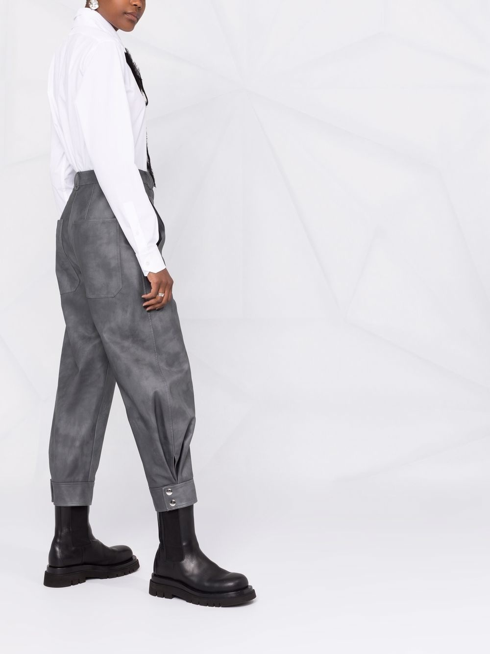 pointed-collar pussy-bow blouse - 6
