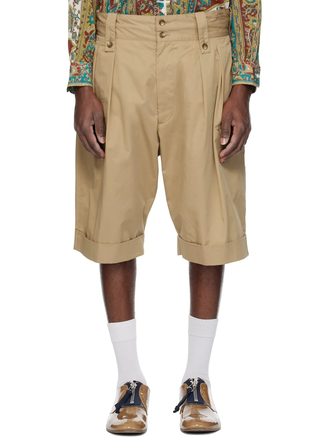 Tan Gurkha Shorts - 1