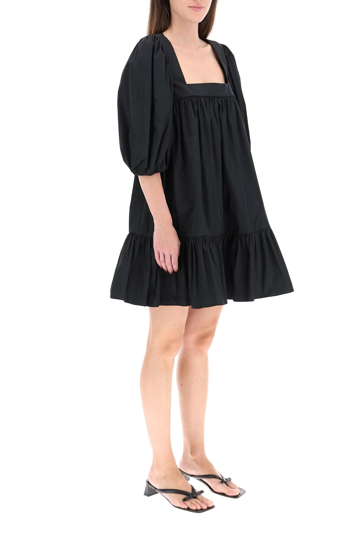 TAFFETA MINI DRESS BALOON SLEEVES - 3