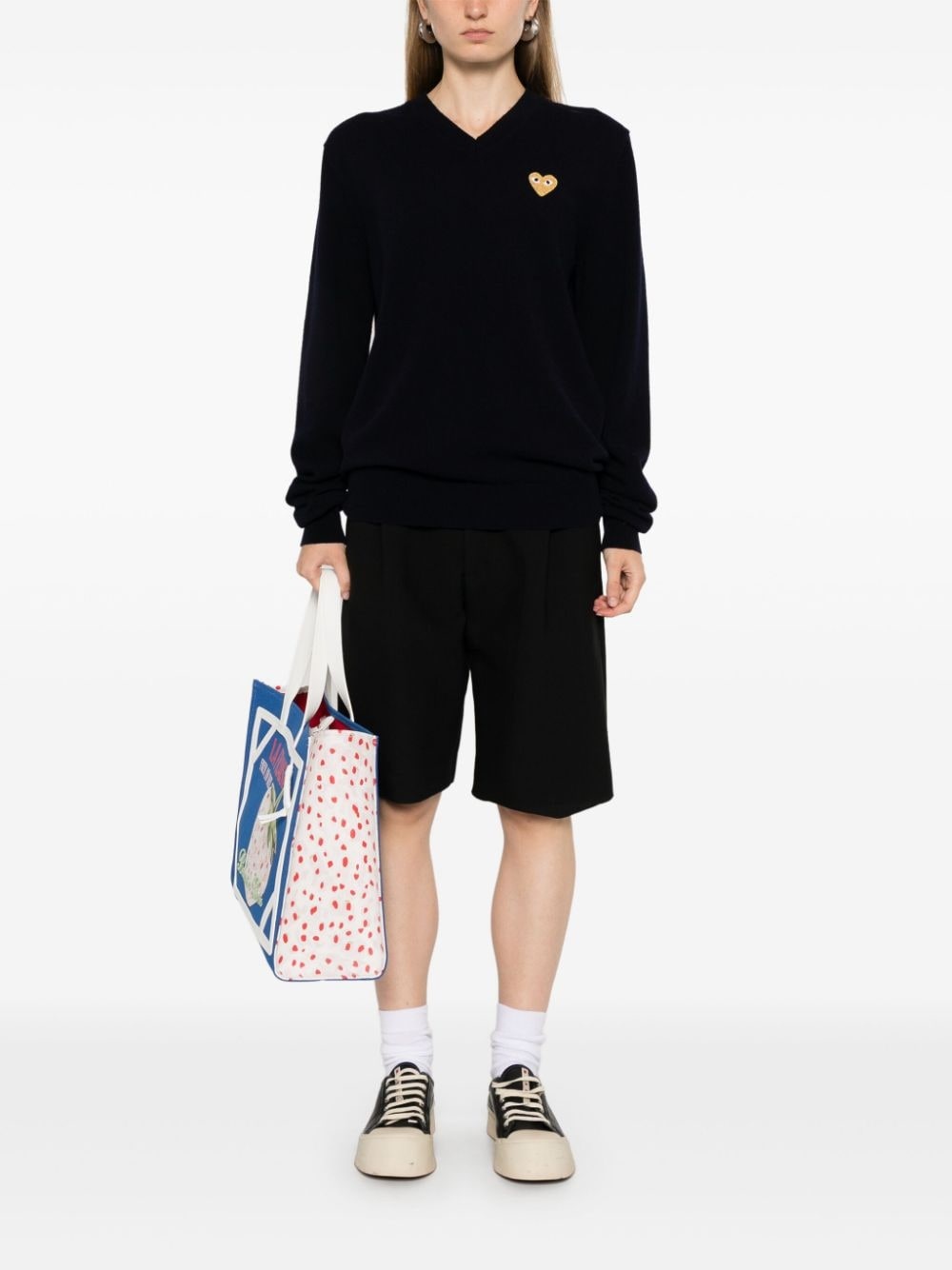 heart-patch sweater - 2