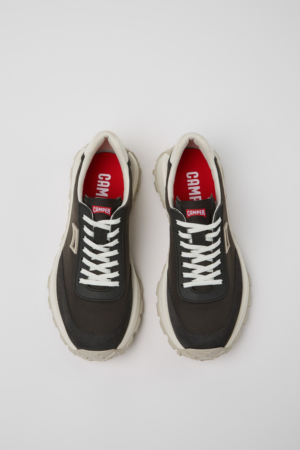 Multicolor Recycled PET and Nubuck Sneakers for Men. - 4