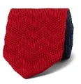 6.5cm Colour-Block Crochet-Knit Cotton and Silk-Blend Tie - 4