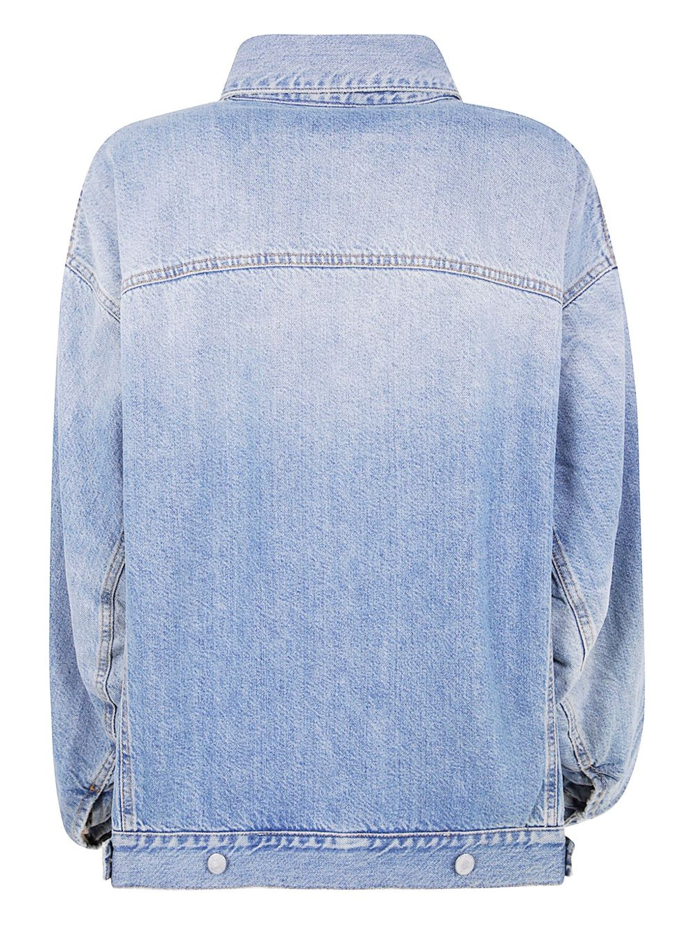 button-fastening denim jacket - 2