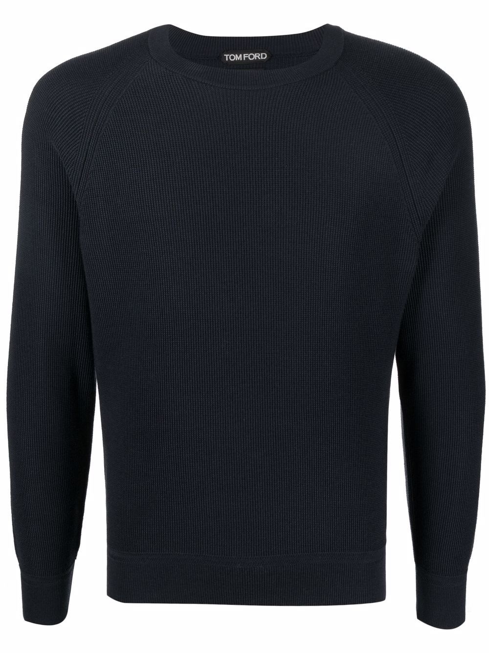 crew-neck cotton-silk jumper - 1