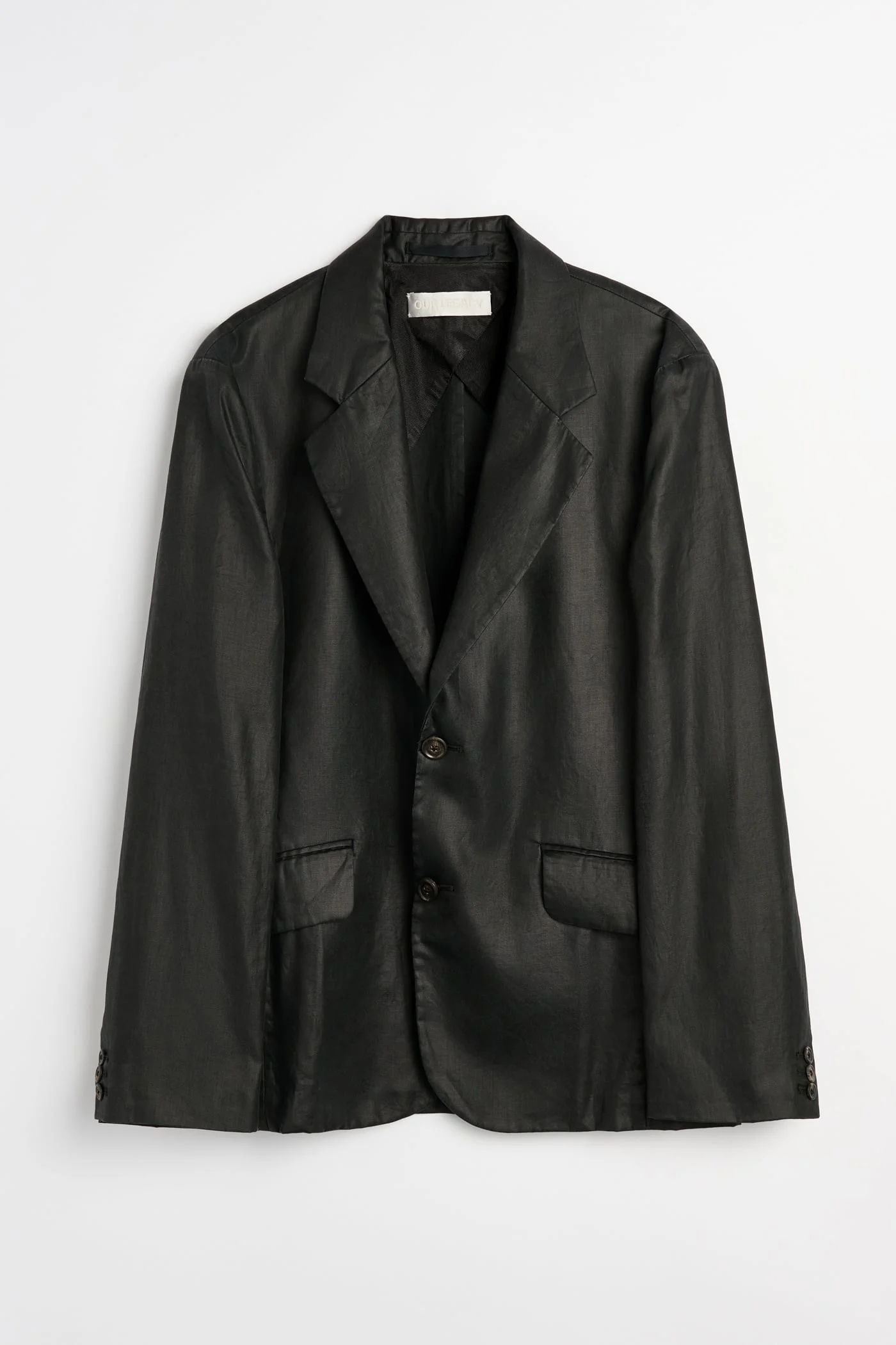 Classic Blazer Lacquer Black Mirror Tencel - 1