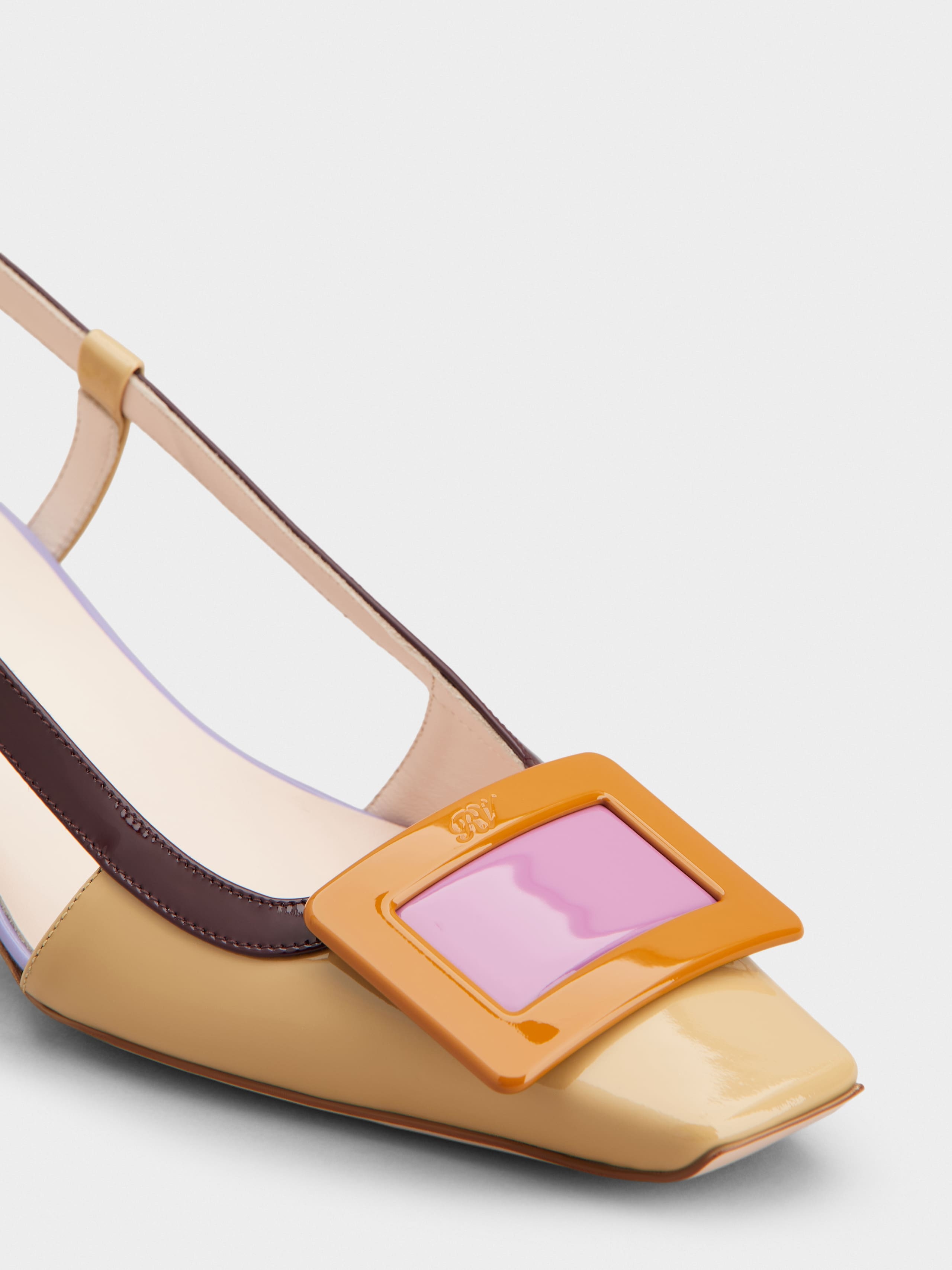 Belle Vivier Slingback Pumps in patent leather - 3