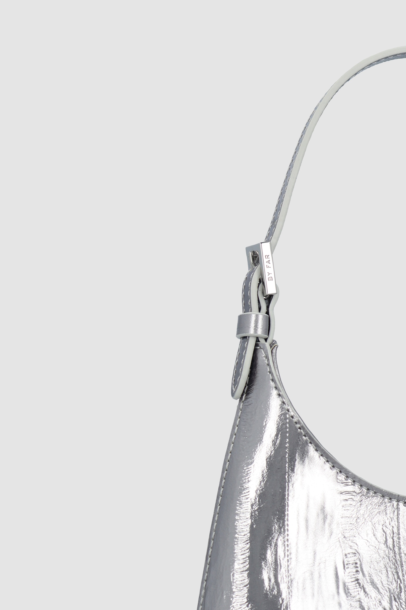 BABY CAMRYN INOX EEL EMBOSSED METALLIC LEATHER TOP-HANDLE BAG - 3