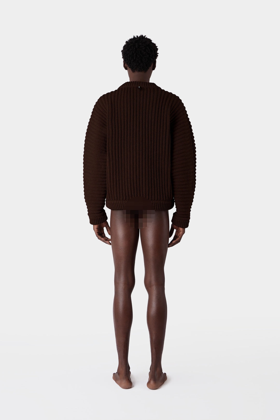 ROUND NECK SWEATER / brown - 7