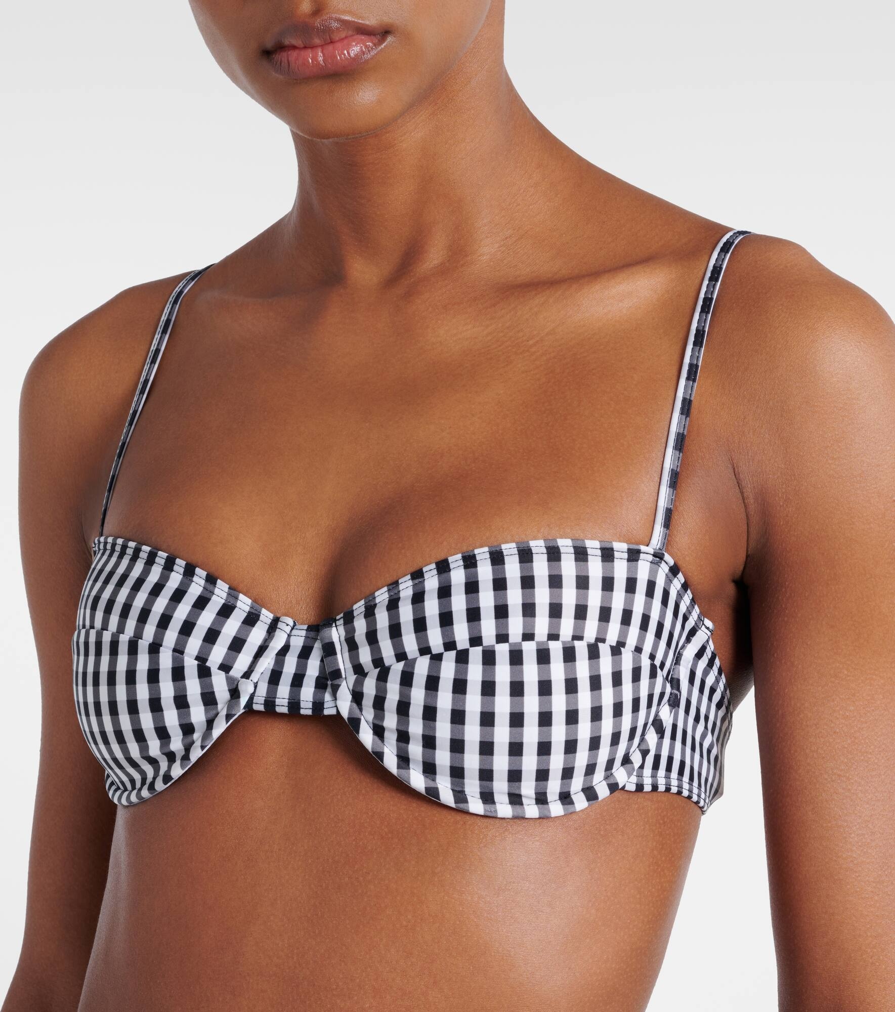 Farrah gingham bikini top - 4
