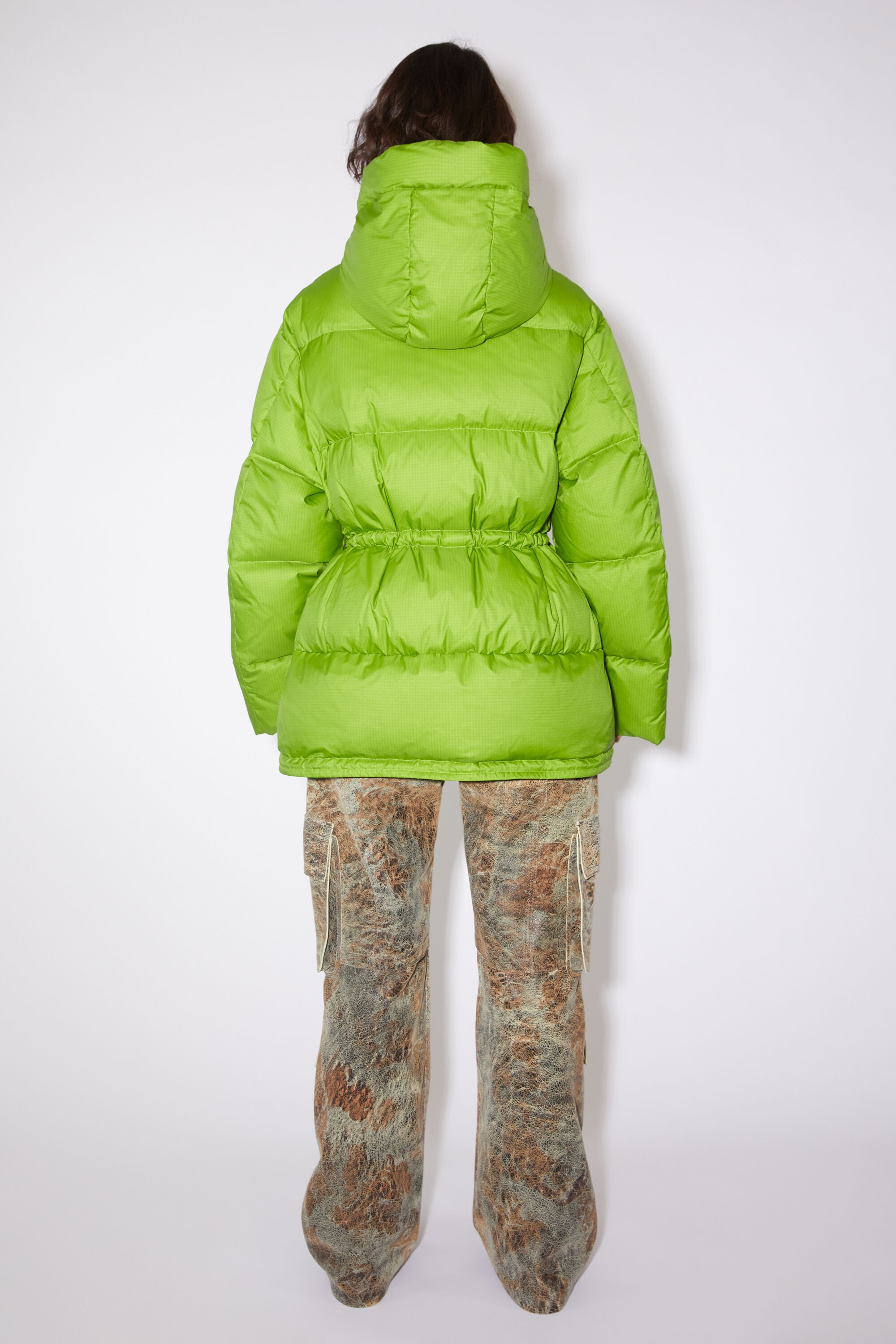 Hooded puffer jacket - Grass green - 3