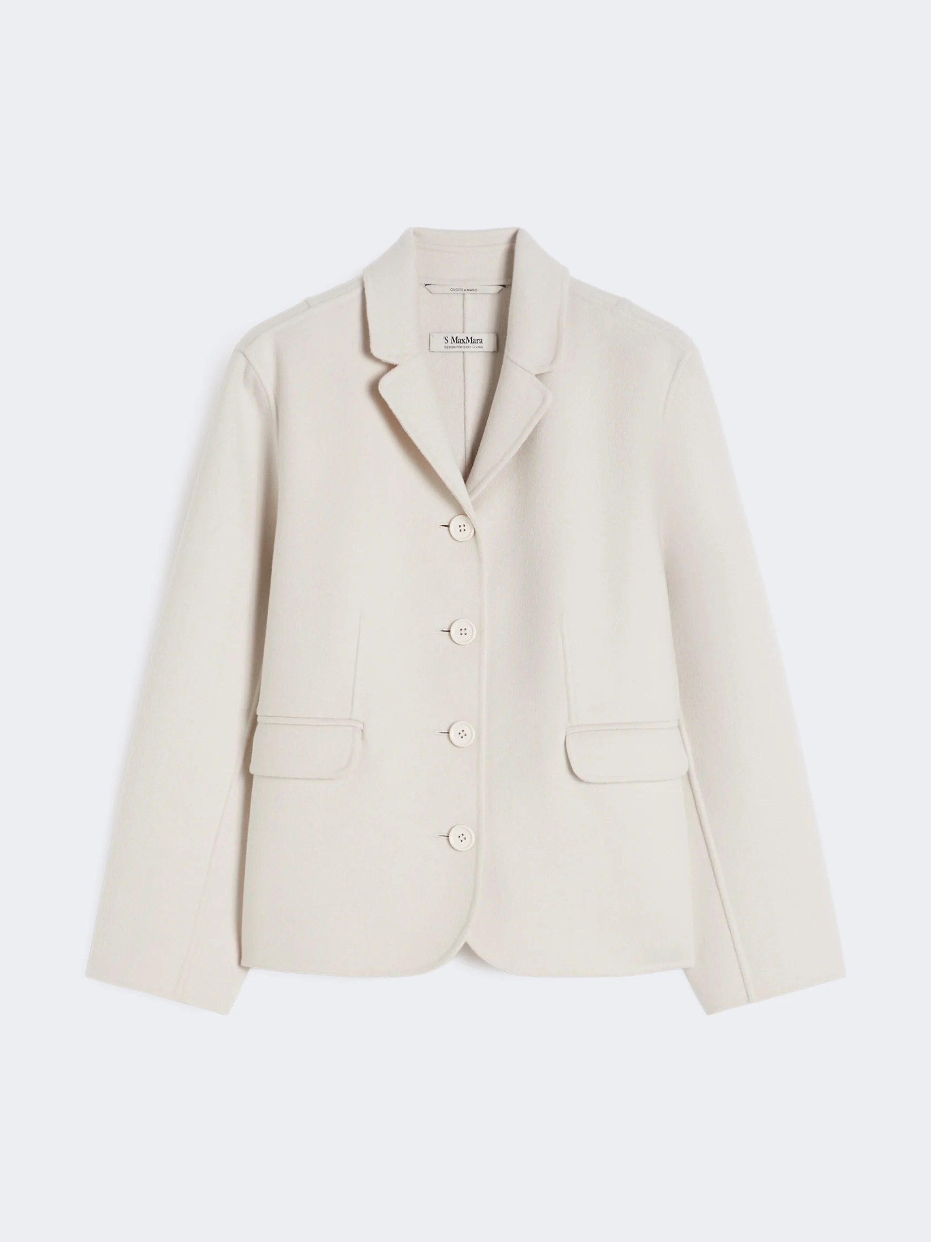 Single-breasted wool jacket - IVORY - 1