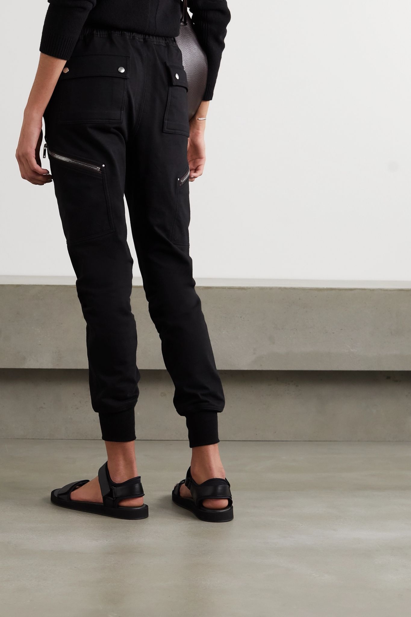 Cotton-jersey track pants - 3