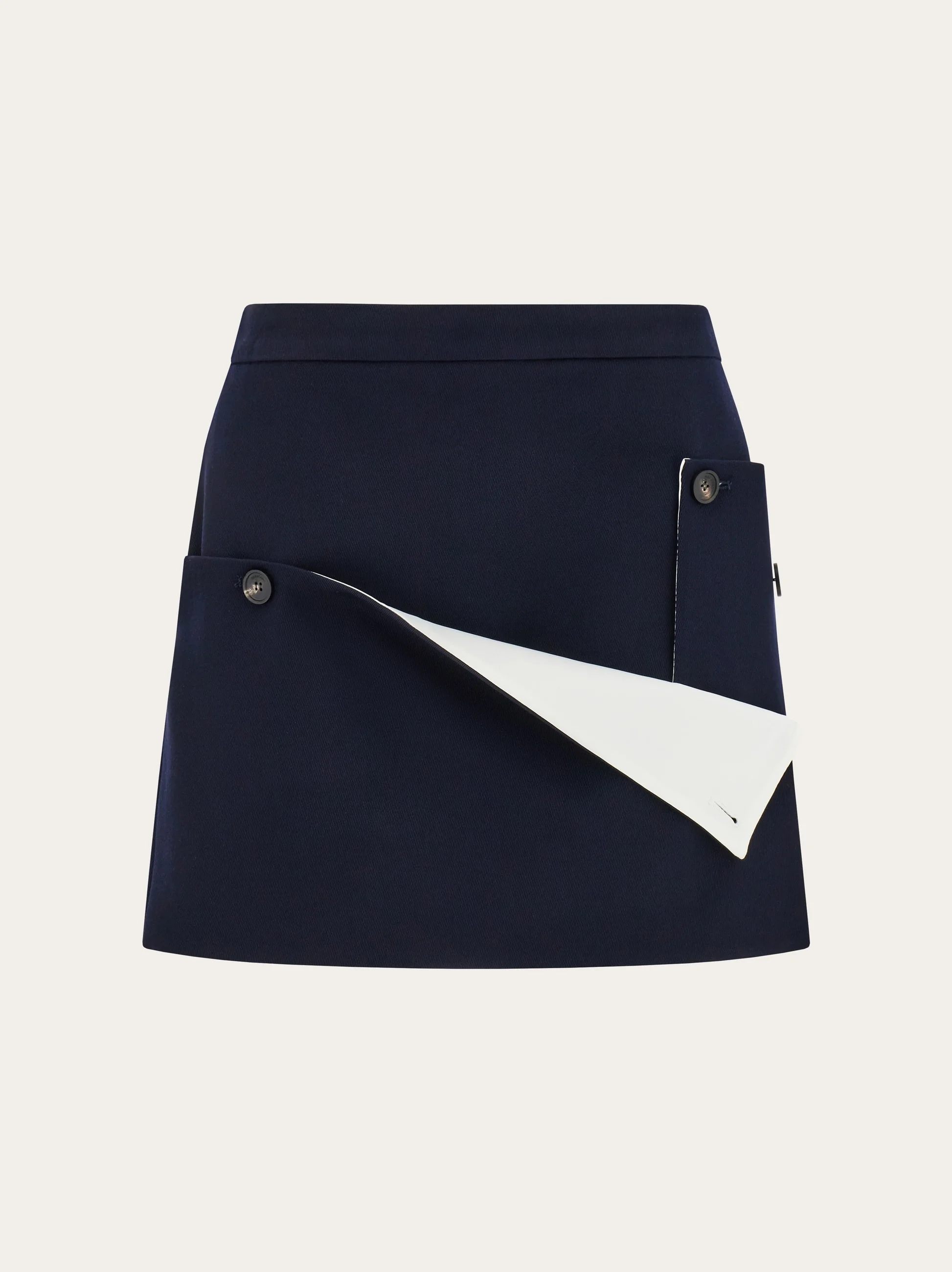 Tailored mini skirt with button detail - 1