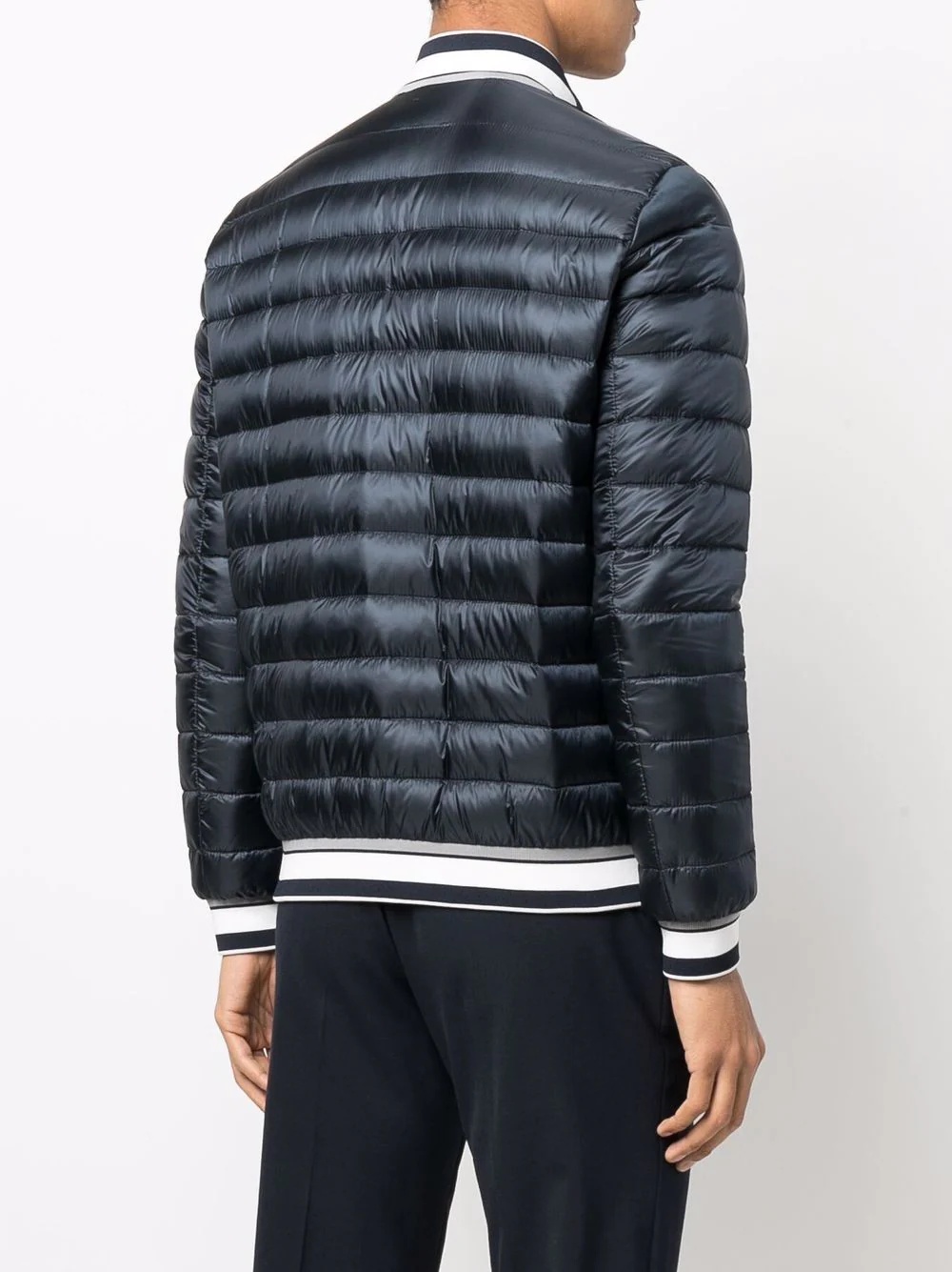 stripe-detail quilted jacket - 4