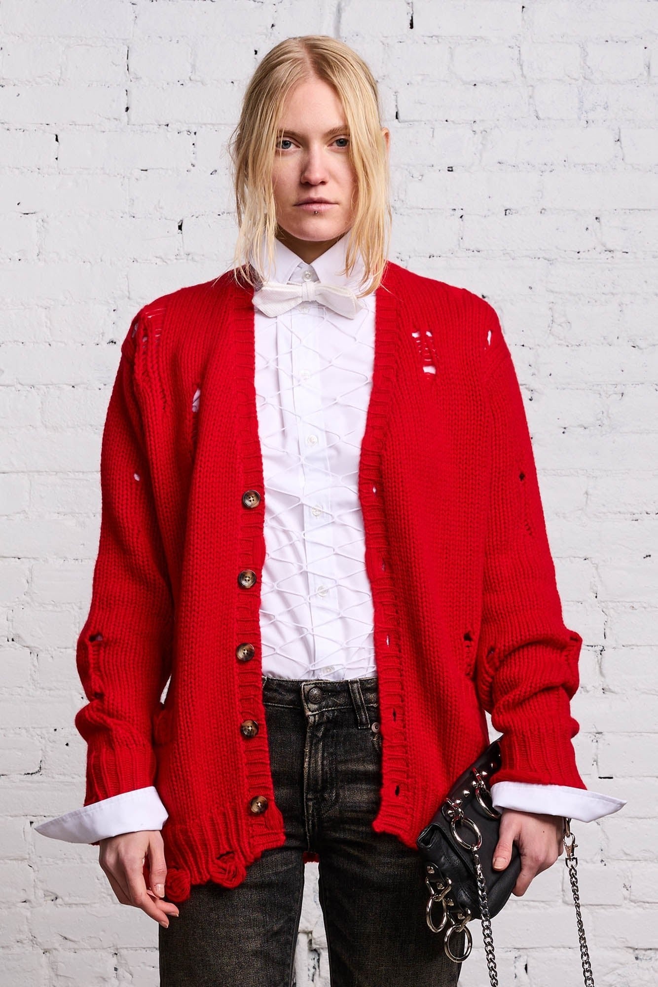 Reversible fleece and cashmere blend cardigan カーディガン Reversible fleece and cashmere blend cardigan カーディガン