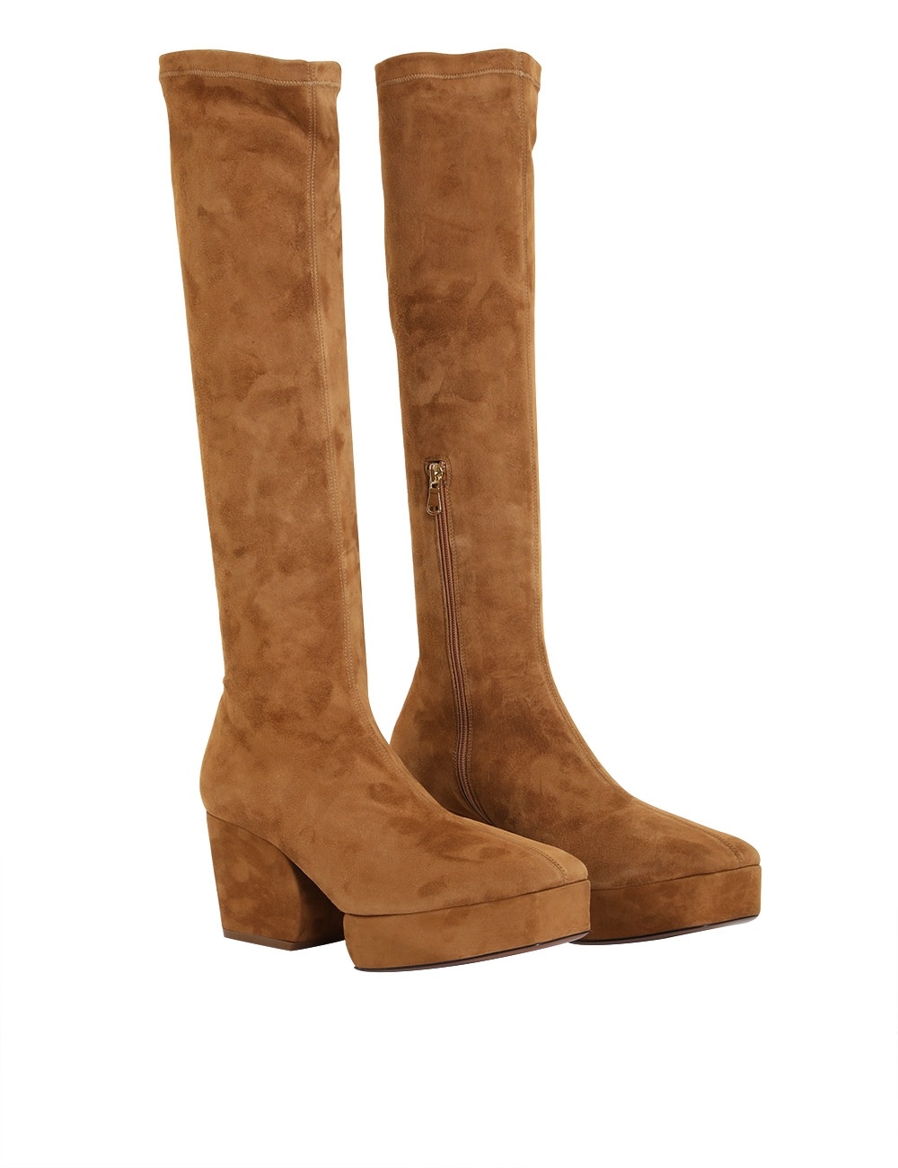 STRETCH SUEDE PLATFORM BOOT - 3