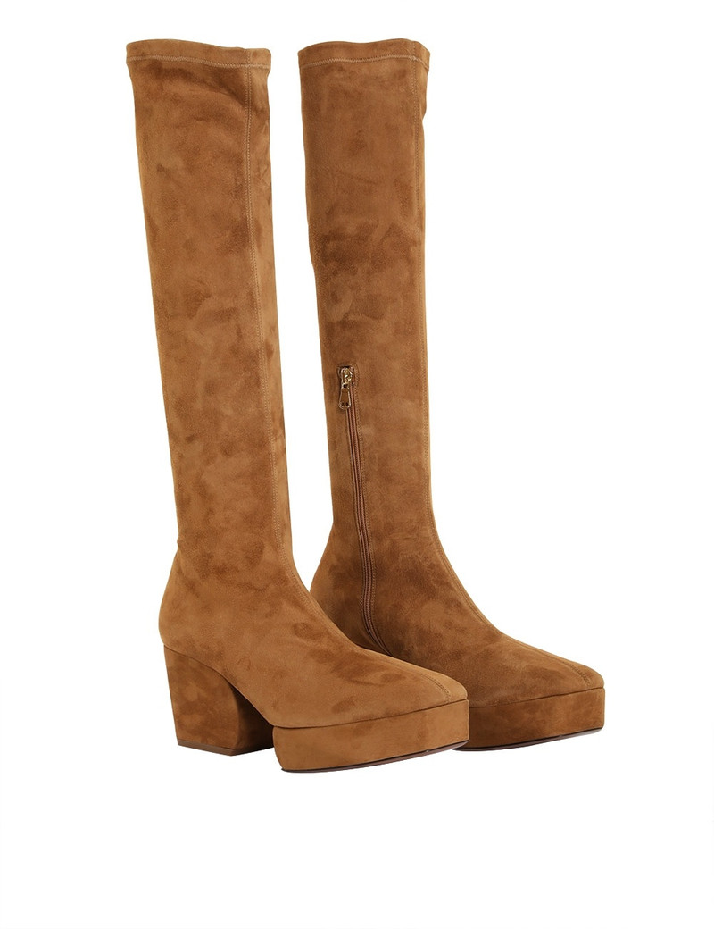 STRETCH SUEDE PLATFORM BOOT 3