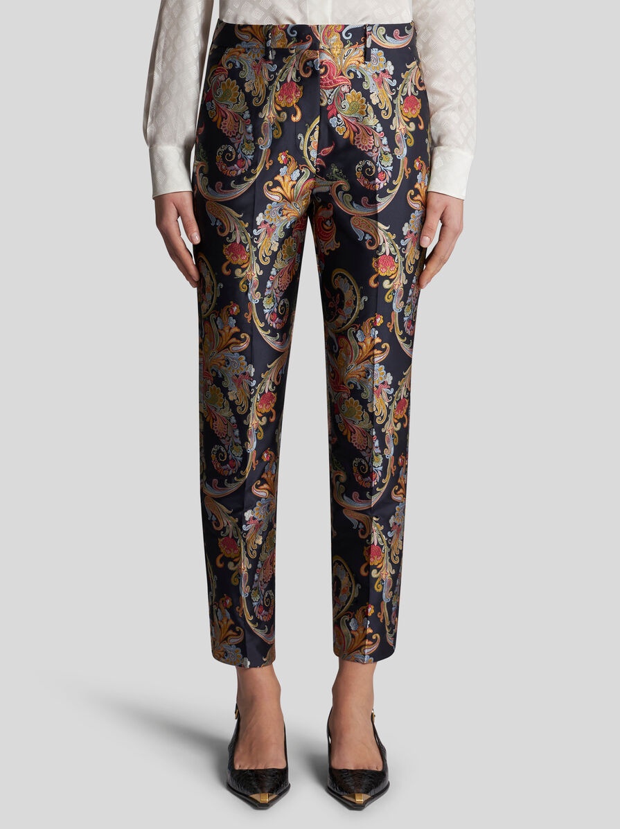 FIL COUPÉ JACQUARD CIGARETTE TROUSERS - 2