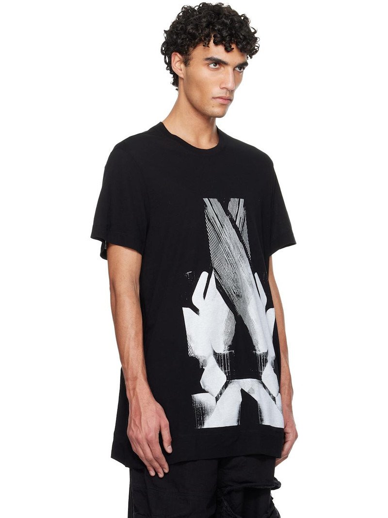 Black Numinous Print Flare T-shirt 2
