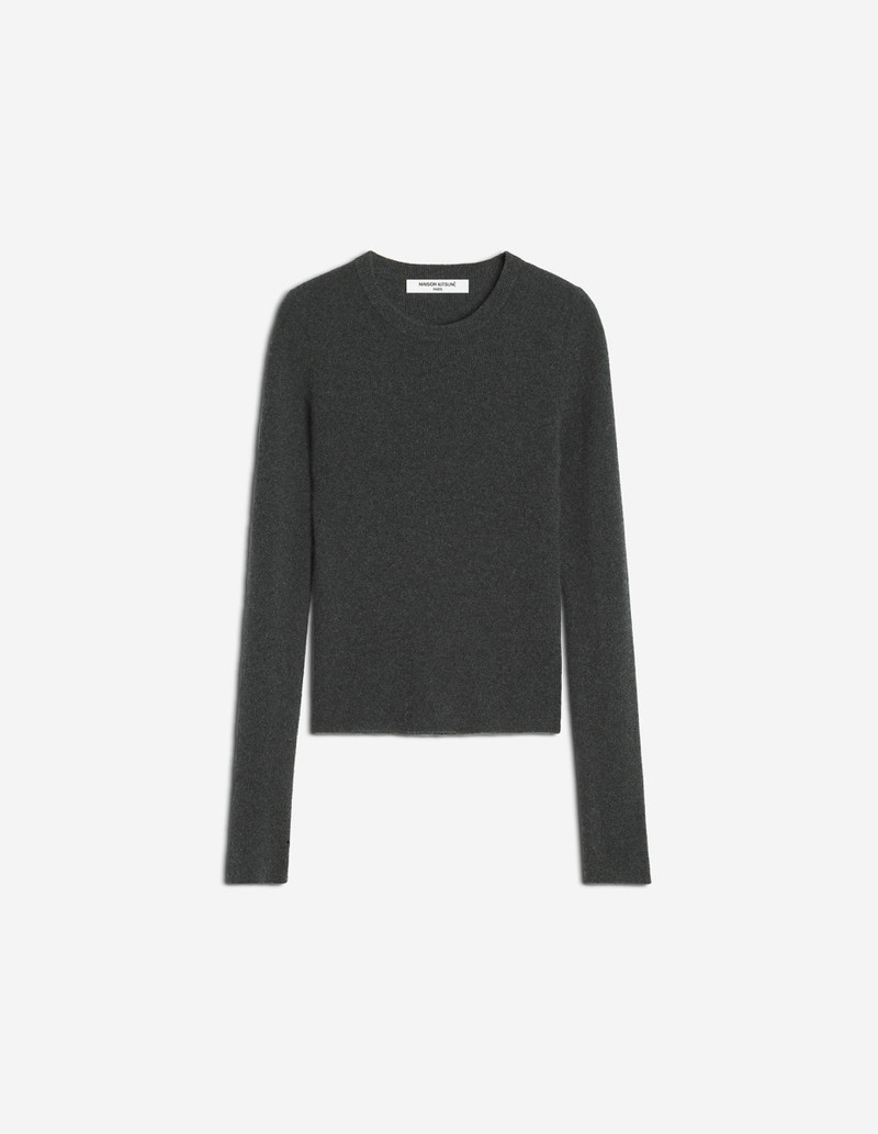 FINE RIB CASHMERE FITTED JUMPER 1
