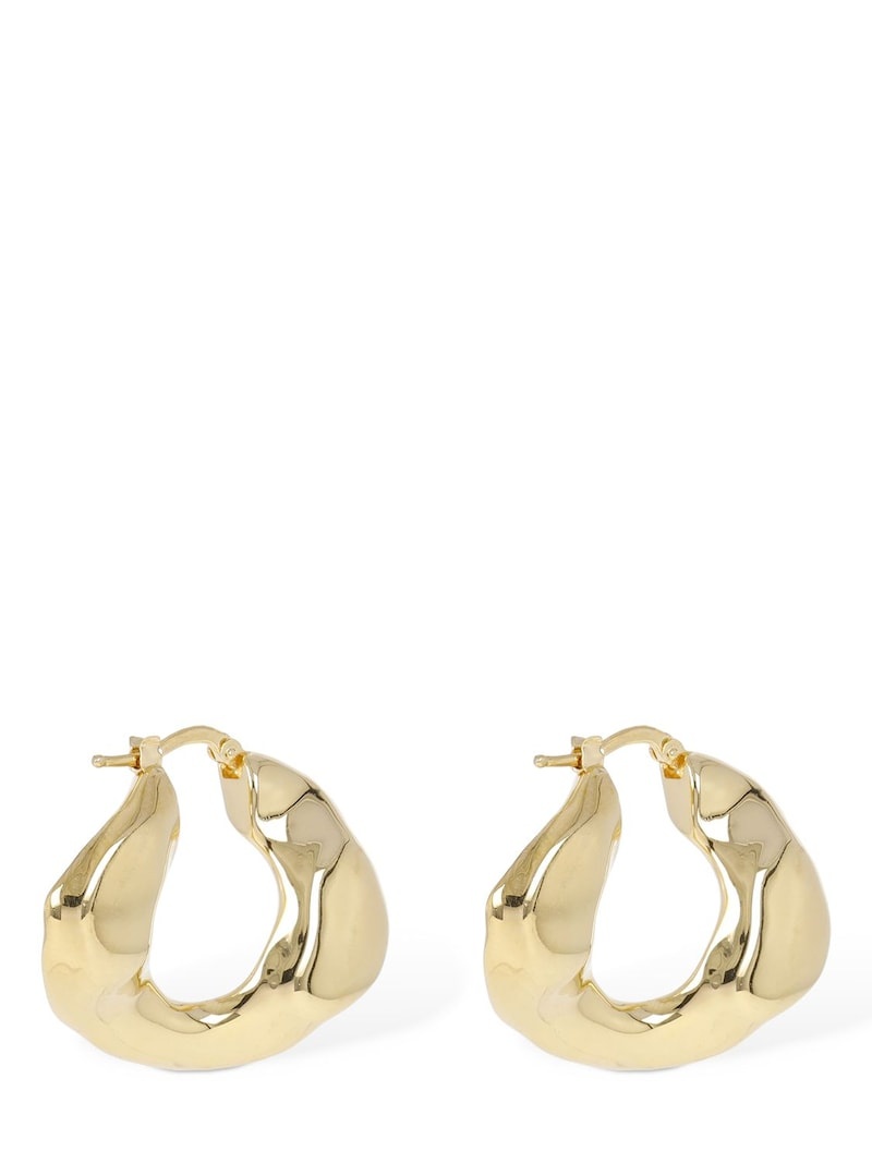 Waved hoop earrings - 4