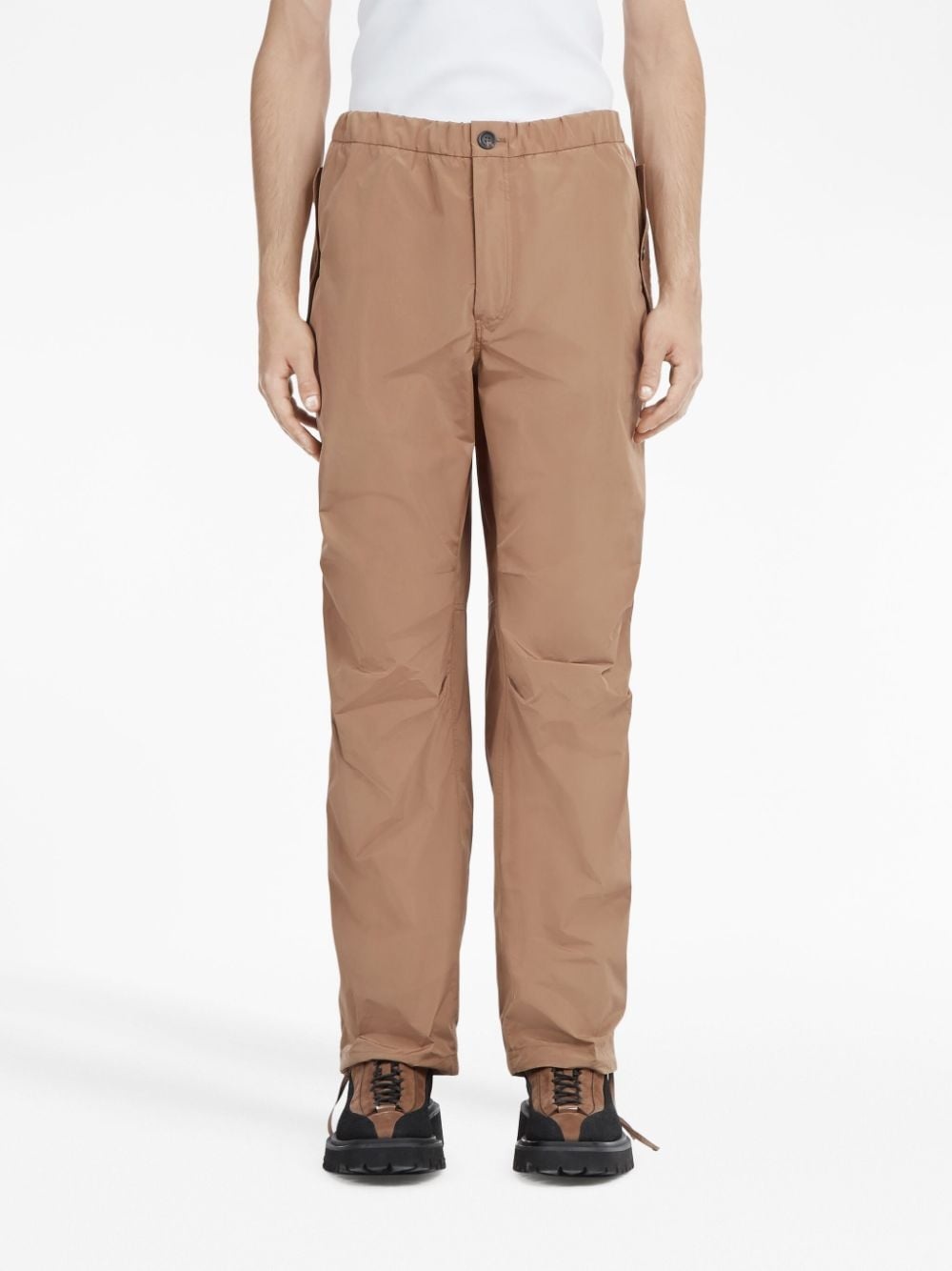 wide-leg taffeta trousers - 4